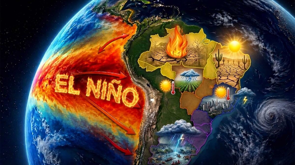 IA antecipa impactos do El Niño no Brasil e revela riscos regionais até 2027