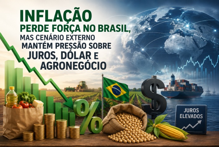 Inflação desacelera no Brasil, mas riscos externos pressionam agronegócio