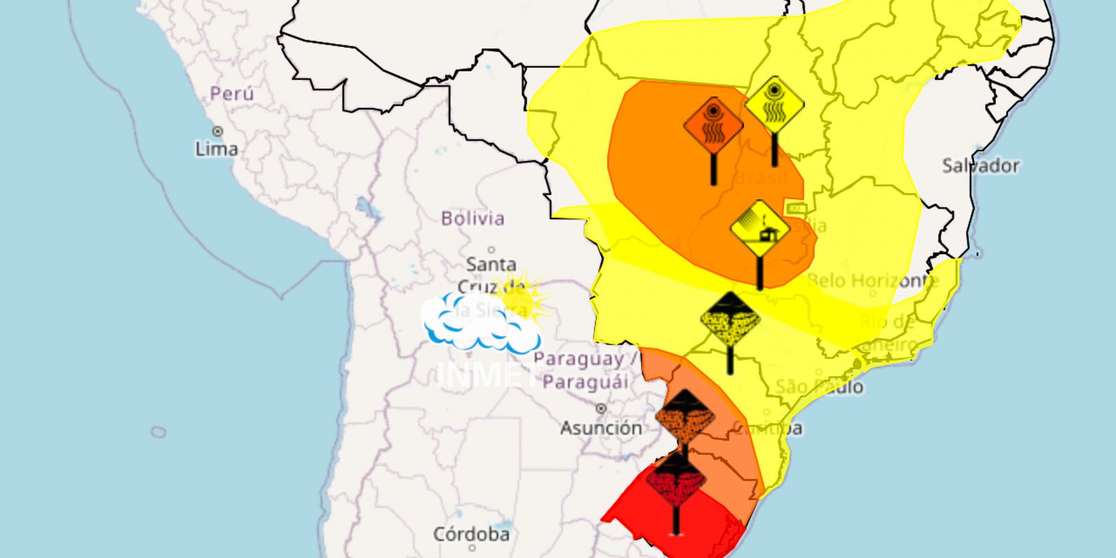 Inmet emite alertas de seca e tempestade para 17 estados e DF nesta quinta-feira