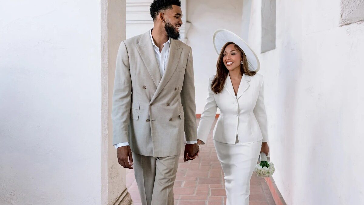 Jordyn Woods e Karl-Anthony Towns celebram casamento em Malibu com vista para o oceano