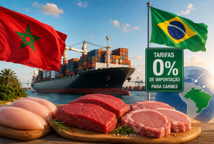 Marrocos suspende tarifas de importação de carnes e abre mercado para Brasil até 2026