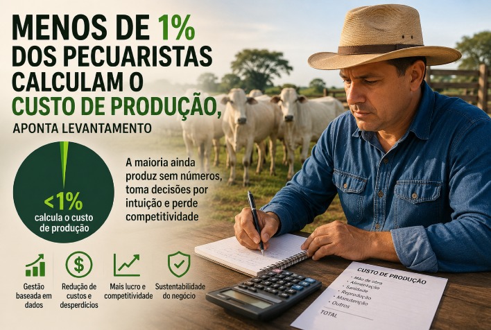 Menos de 1% dos pecuaristas calculam custo de produção, revela pesquisa da Coan