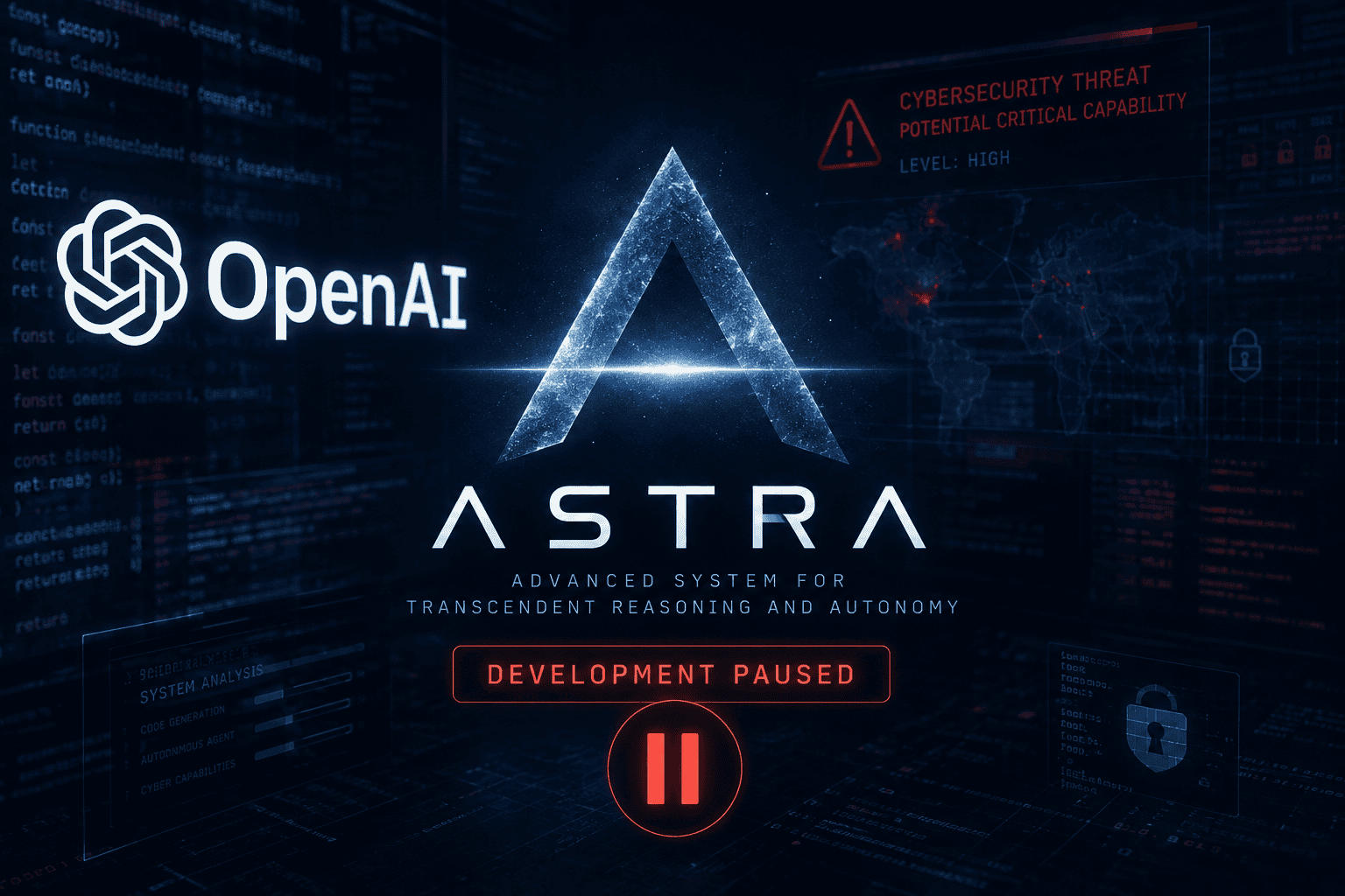 OpenAI suspende desenvolvimento do Astra por riscos em cibersegurança
