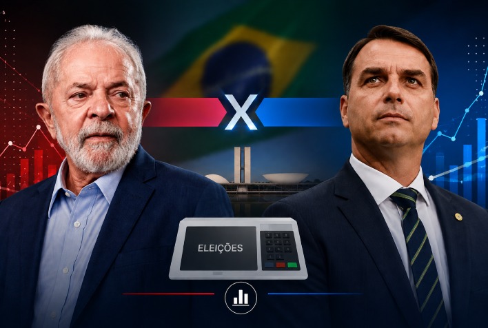 Pesquisa BTG/Nexus aponta empate técnico entre Lula e Flávio Bolsonaro na corrida presidencial
