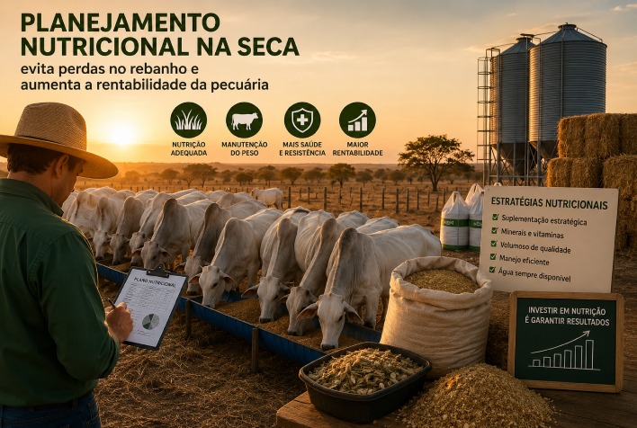 Planejamento nutricional na seca garante produtividade e rentabilidade na pecuária