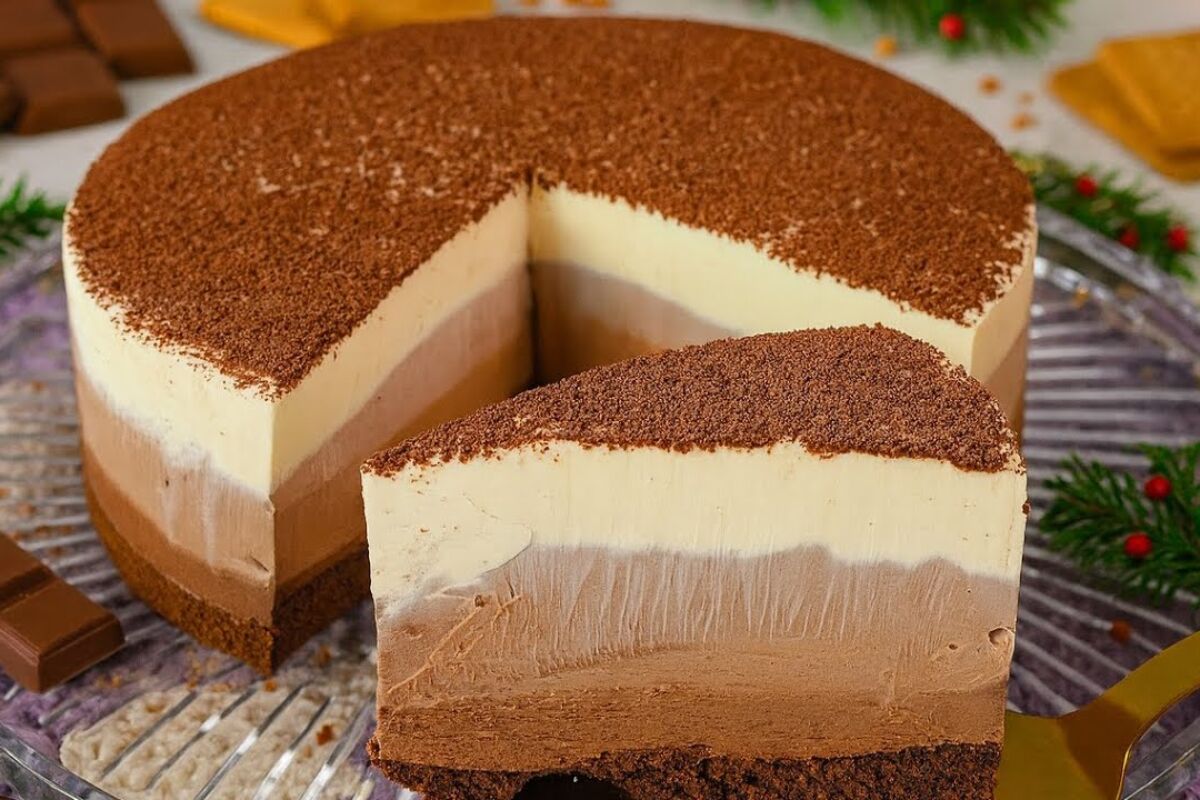 Prepare uma deliciosa torta de três chocolates e surpreenda no Dia dos Pais