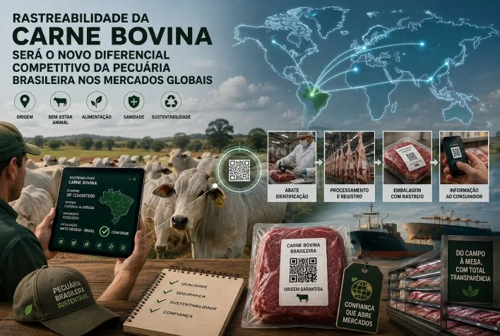 Rastreabilidade da carne bovina se torna diferencial competitivo na pecuária brasileira