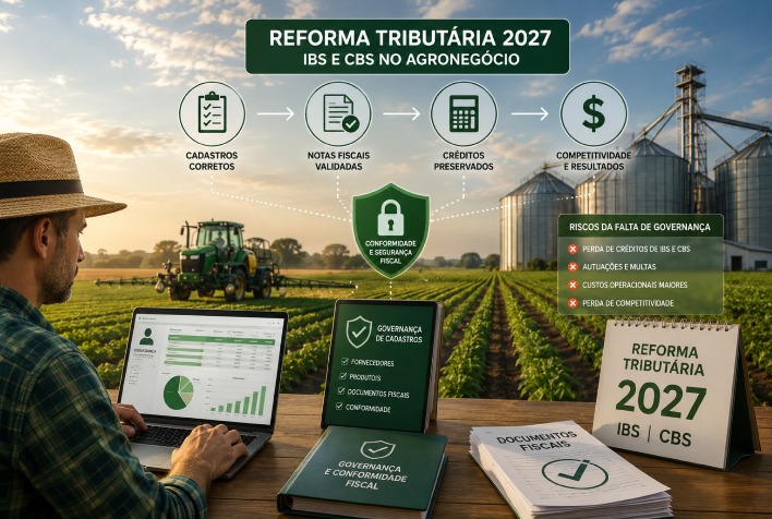 Reforma Tributária de 2027 exige governança de cadastros no agronegócio para evitar perdas fiscais