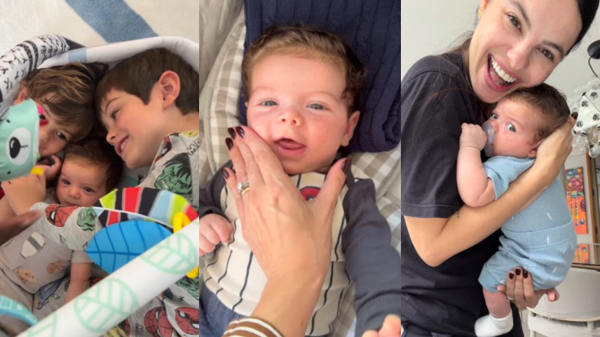 Sthefany Brito compartilha vídeo do filho caçula e celebra 2 meses de amor