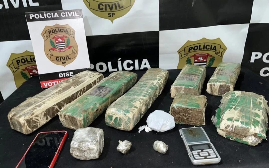 DISE apreende seis quilos de maconha e prende homem em Votuporanga durante operação