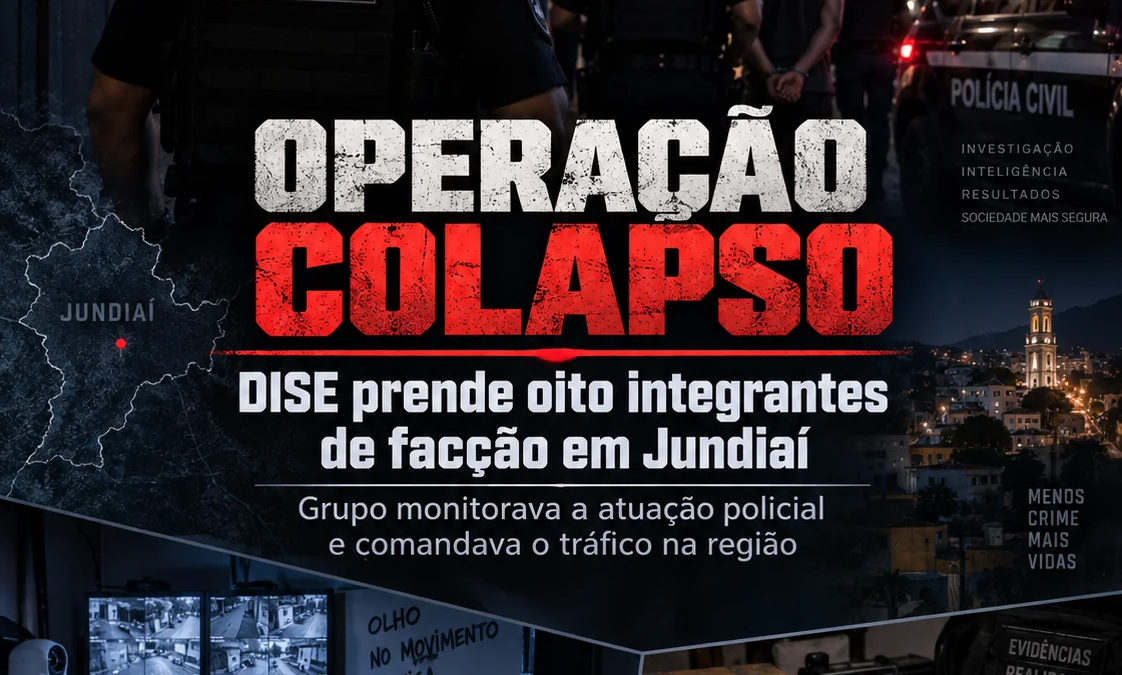 DISE prende oito em operação contra facção criminosa em Jundiaí