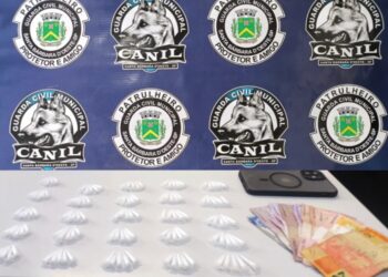 GCM prende traficante com 124 porções de cocaína em Santa Bárbara d'Oeste