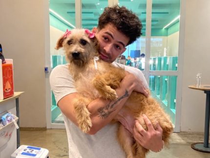 João Guilherme adota cachorrinha e a batiza de Maria Joana: "Nova companheira"