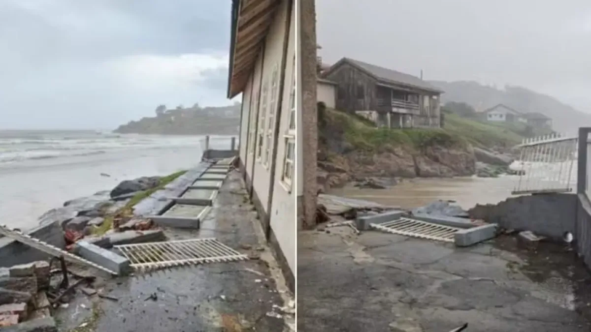 Tsunami meteorológico atinge litoral de SC e causa danos materiais sem feridos