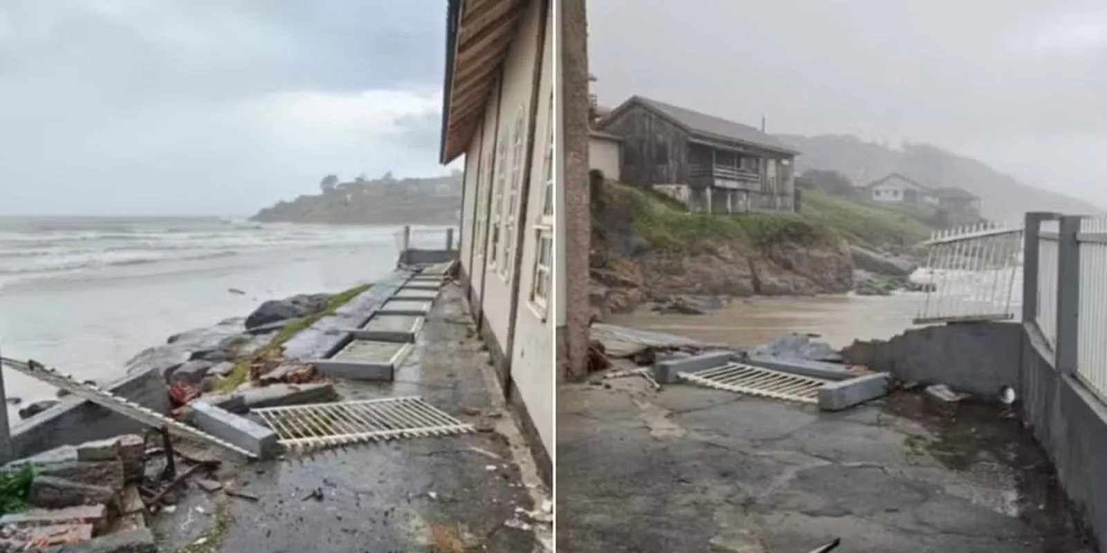 Tsunami meteorológico atinge litoral de SC e causa danos materiais sem feridos