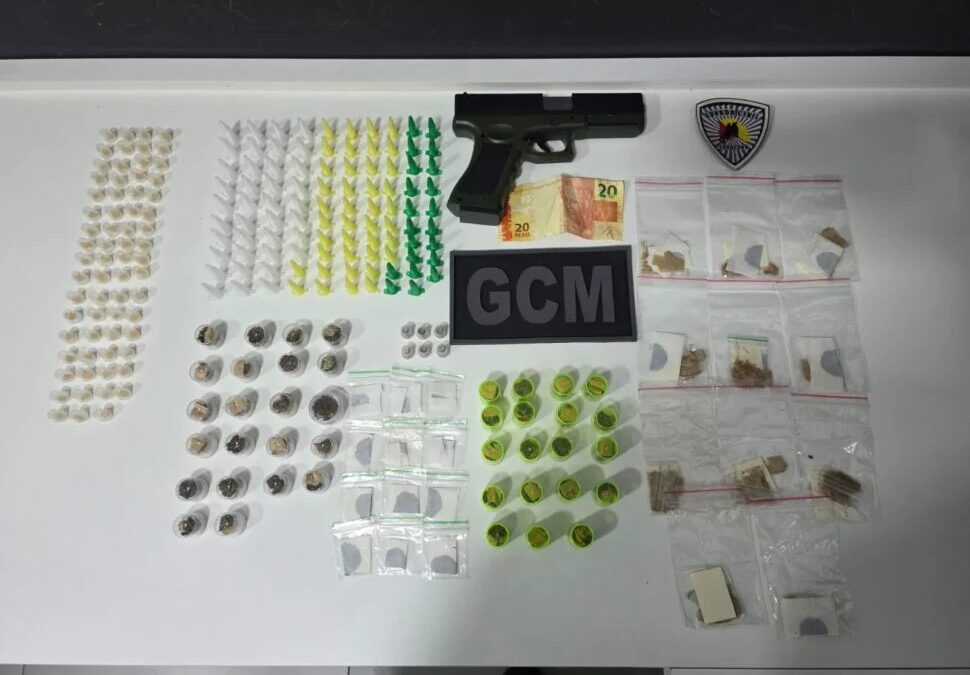 GCM detém homem com 236 porções de drogas no parque São Bento em Sorocaba