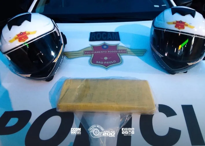 Motociclista é preso com 1 kg de maconha na Rodovia dos Imigrantes em SP
