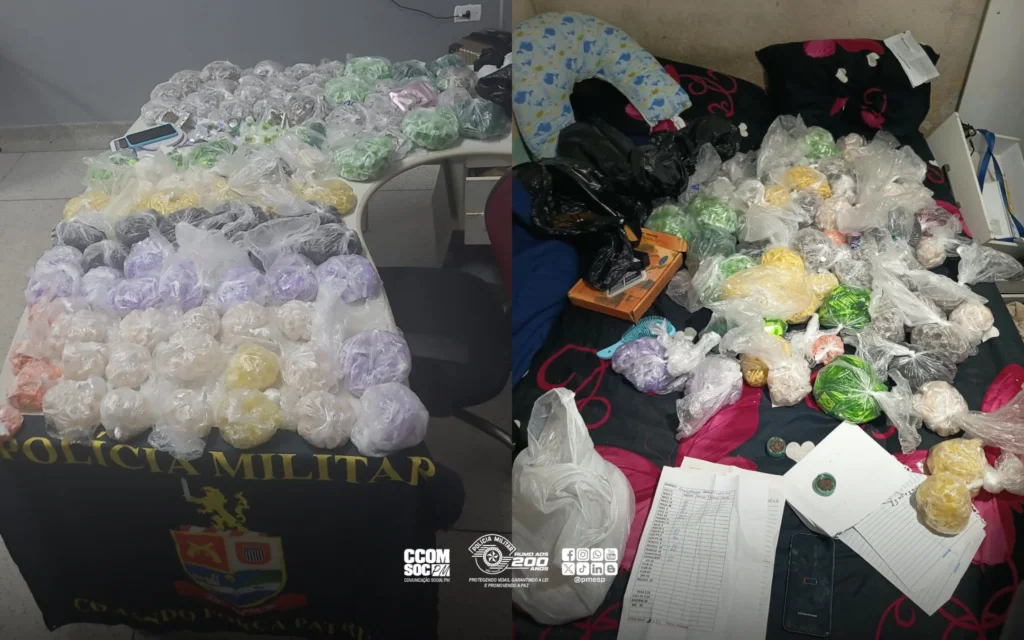PM apreende mais de 7 mil porções de drogas em casa em Itaquaquecetuba