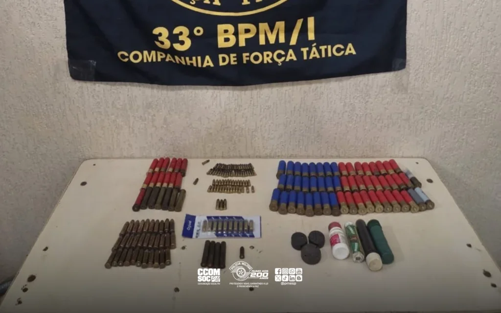 PM prende homem com seis armas e 192 munições em Bebedouro, SP