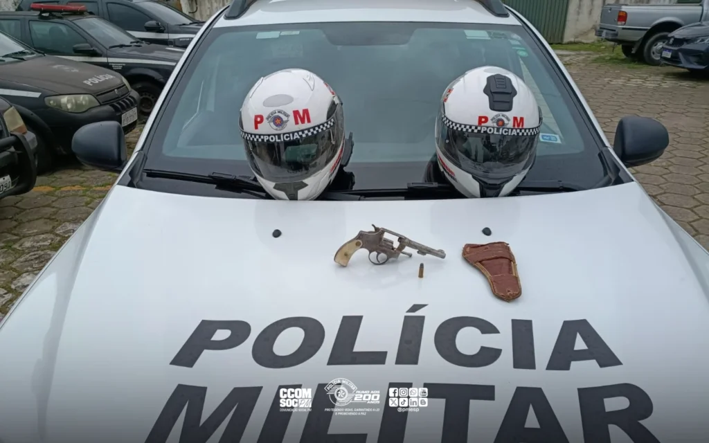 PM prende homem por porte ilegal de arma em Caçapava, SP, nesta sexta-feira