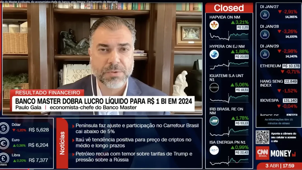 Vorcaro, do Banco Master, exigiu perguntas combinadas em entrevista à CNN Brasil